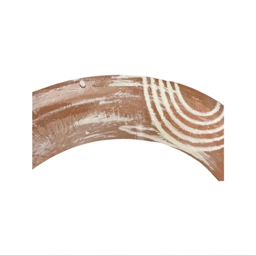 2 NWT Target Bullseye Rustic Boho Terra Cotta Decorative Mirrors 9” Rare